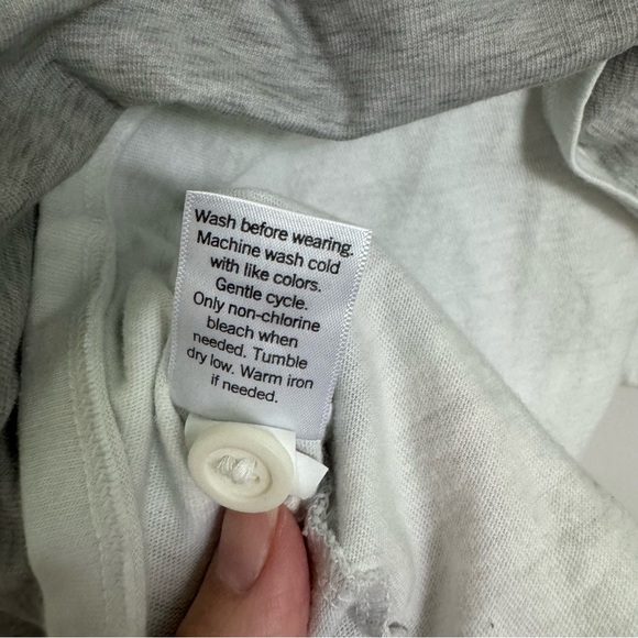 SO Grey & White Striped Cropped Collared Long Sleeve Shirt Juniors M - Picture 9 of 10